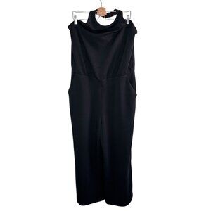 Spanx Womens Air Essentials Black Halter Jumpsuit Plus Size 1X